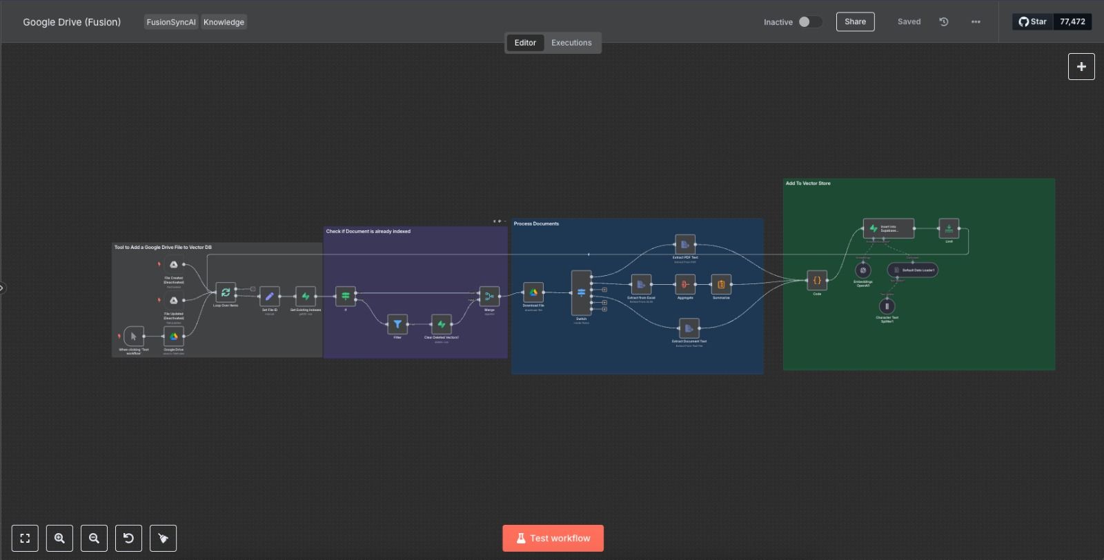 Google Drive to Supabase Knowledge Base Automation
