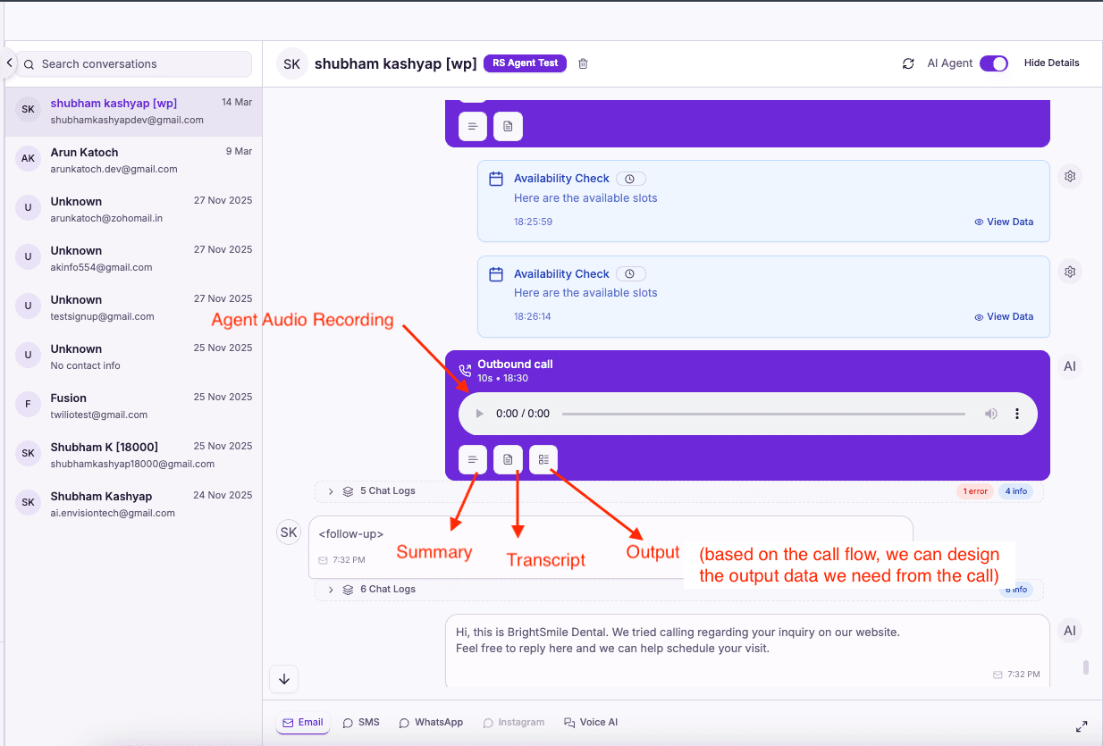 AI dental lead response conversation where a new patient enquiry is qualified and booked through RecallSync